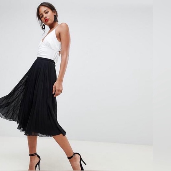 ASOS Dresses & Skirts - ASOS Black Pleated Midi Skirt